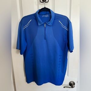 Nike Golf Dri-Fit Men’s Zip Blue Polo size M